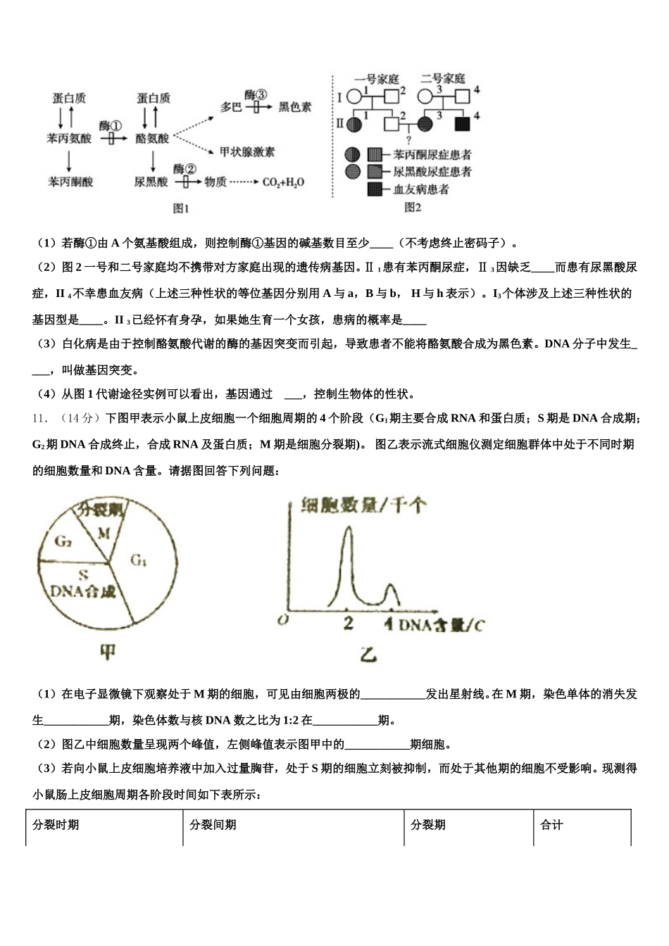 2025届铜陵市重点中学生物高一第二学期期末联考试题含解析_第3页