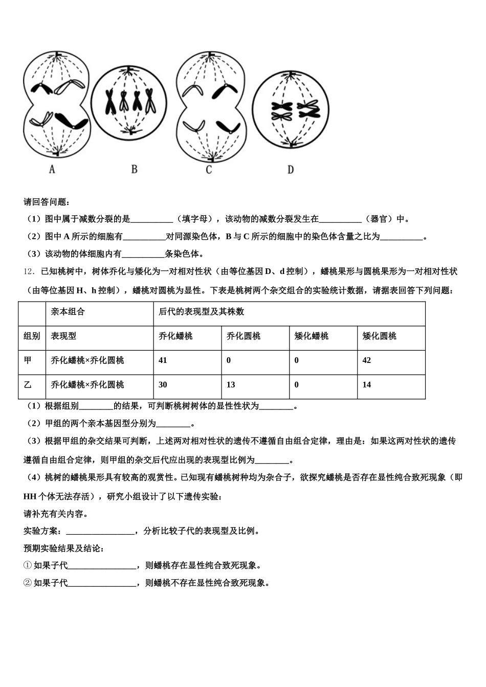 安徽省江南十校2025年高一下生物期末经典模拟试题含解析_第3页