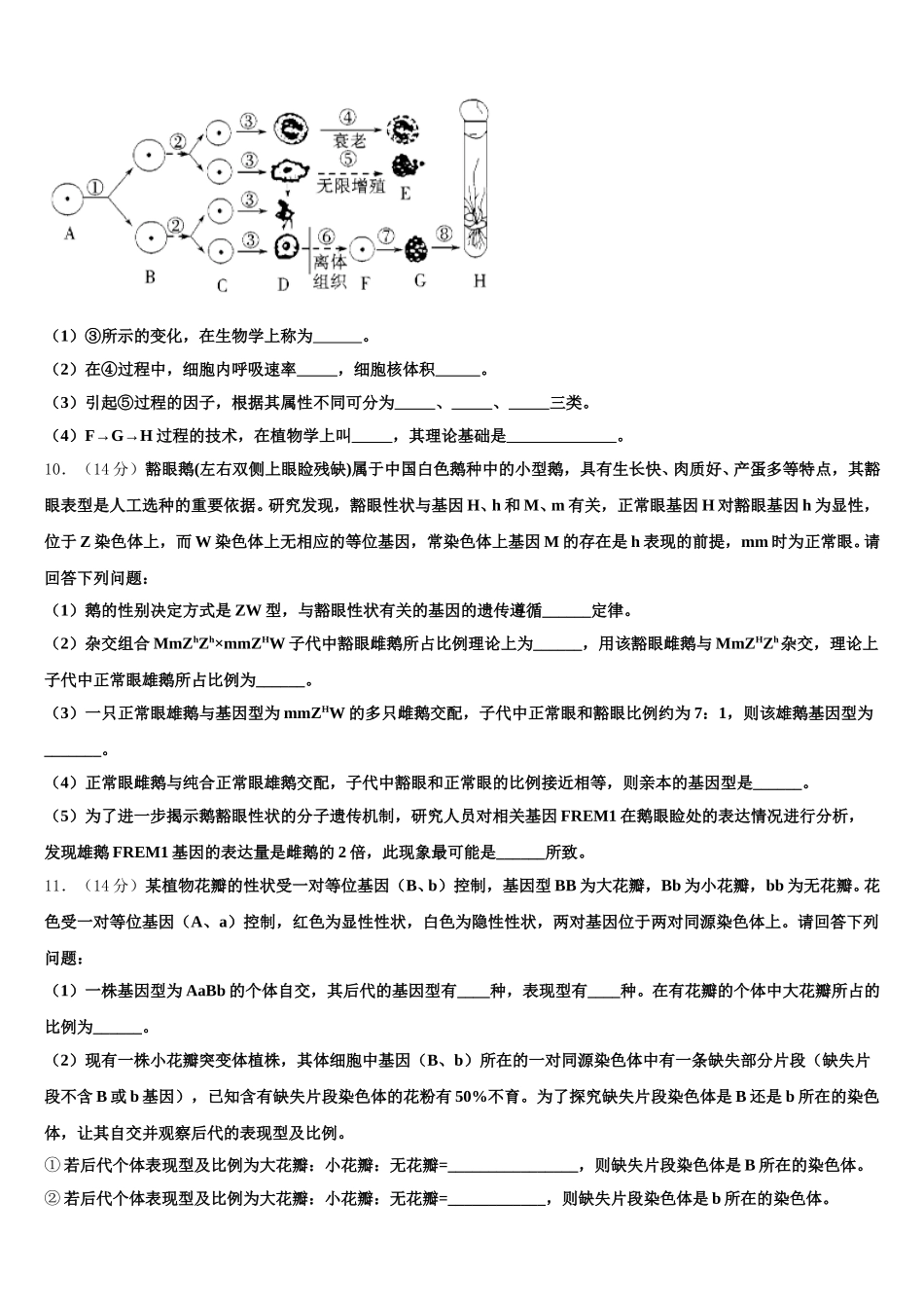 宿州市重点中学2025年高一生物第二学期期末检测试题含解析_第3页