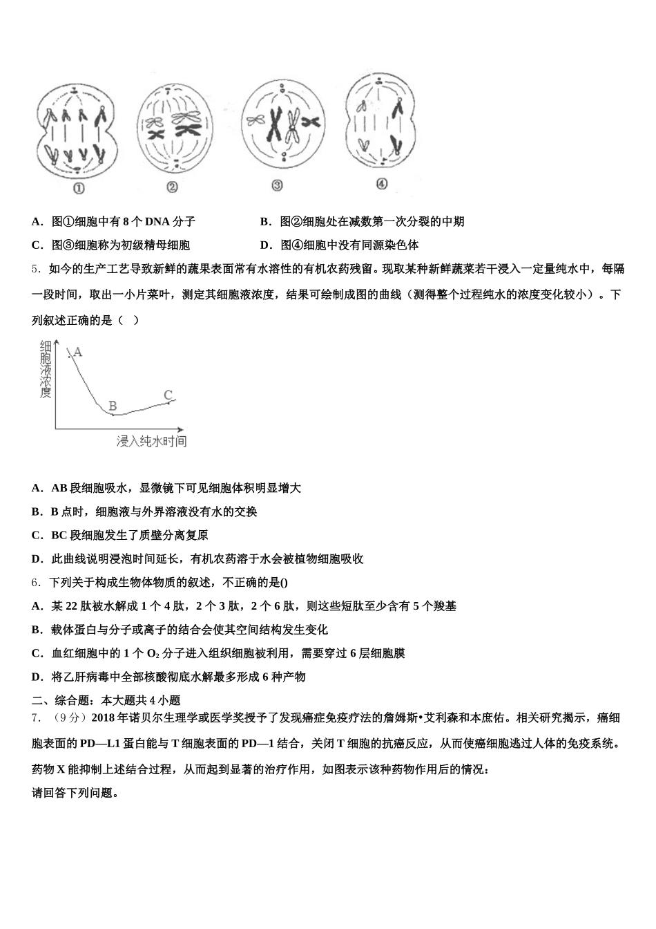 2025年安徽省宣城二中高一下生物期末达标检测试题含解析_第2页