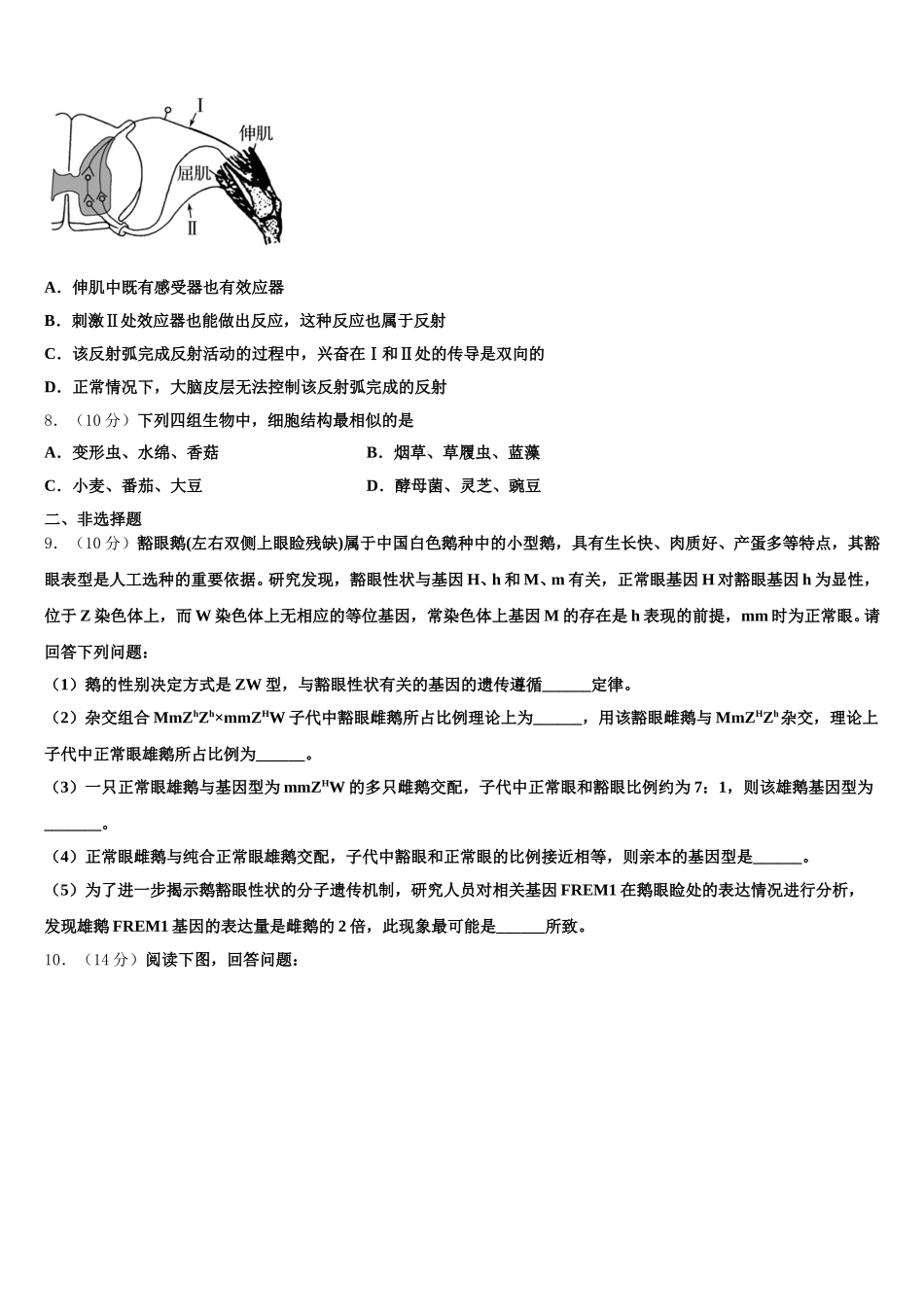 2025年安徽省铜陵市义安区铜都双语学校生物高一下期末经典模拟试题含解析_第2页