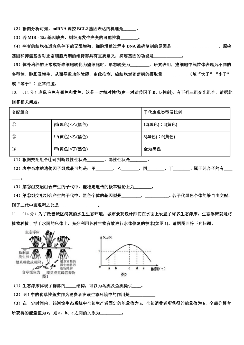 江西省赣州市赣县三中2025届高一生物第二学期期末学业水平测试模拟试题含解析_第3页