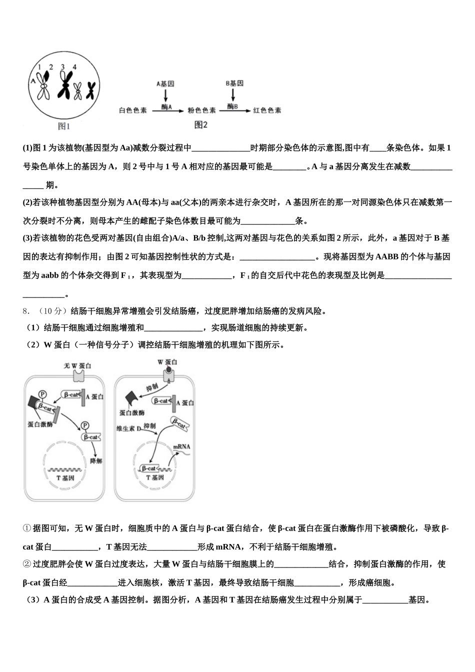 江西省南昌市进贤二中2025届高一生物第二学期期末复习检测试题含解析_第2页