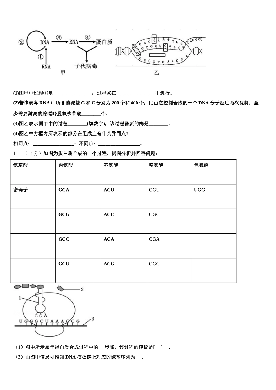 江西省宜丰县第二中学2024-2025学年生物高一下期末联考试题含解析_第3页