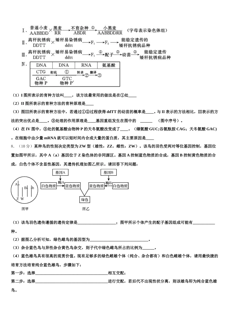 2025年江西省抚州市南城县第一中学高一下生物期末联考模拟试题含解析_第2页