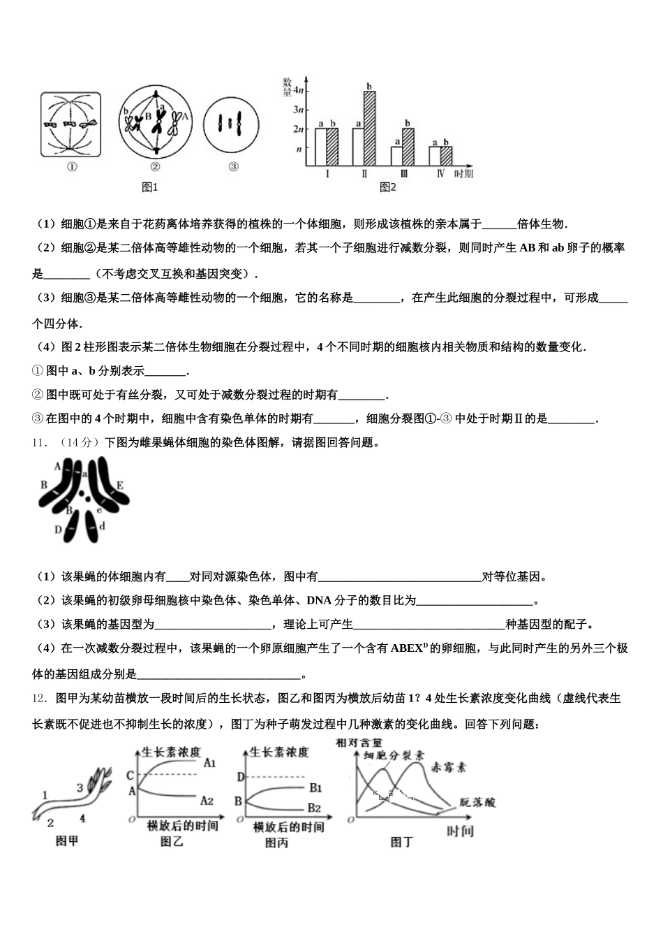 辽宁省辽油二高2025年生物高一下期末复习检测试题含解析_第3页