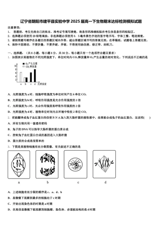 辽宁省朝阳市建平县实验中学2025届高一下生物期末达标检测模拟试题含解析