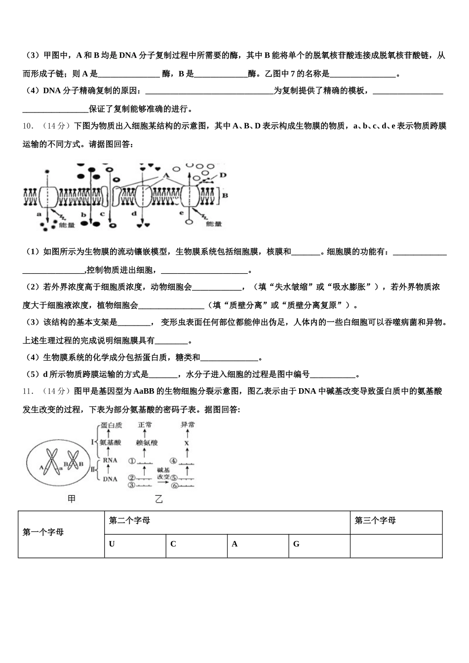辽宁省沈阳市五校协作体2025届高一生物第二学期期末教学质量检测试题含解析_第3页