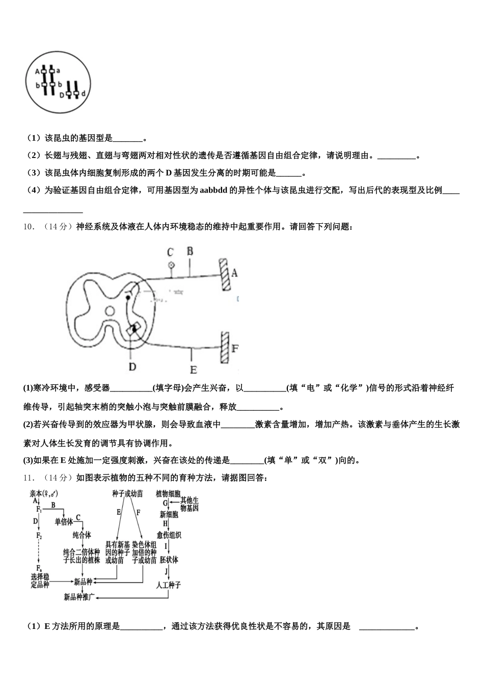 2025年辽宁省葫芦岛市普通高中生物高一下期末考试试题含解析_第3页