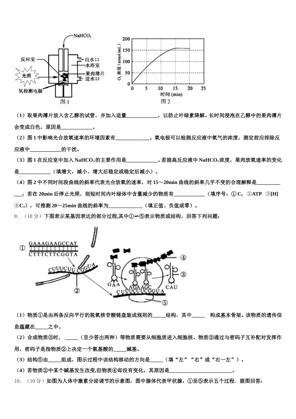 辽宁省实验中学分校2025届高一下生物期末调研模拟试题含解析_第3页