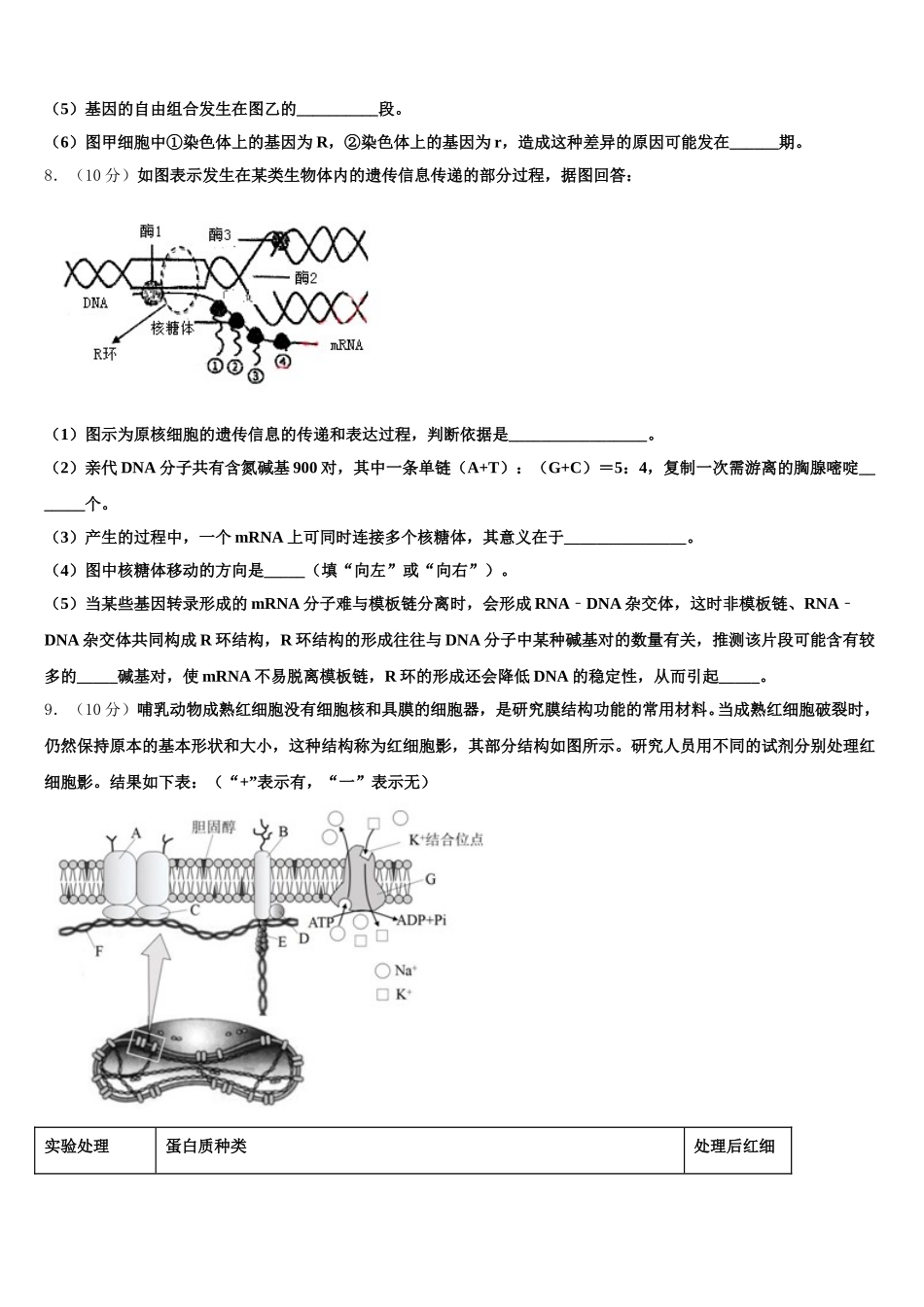 2025年辽宁省大连市103中学高一生物第二学期期末调研试题含解析_第3页