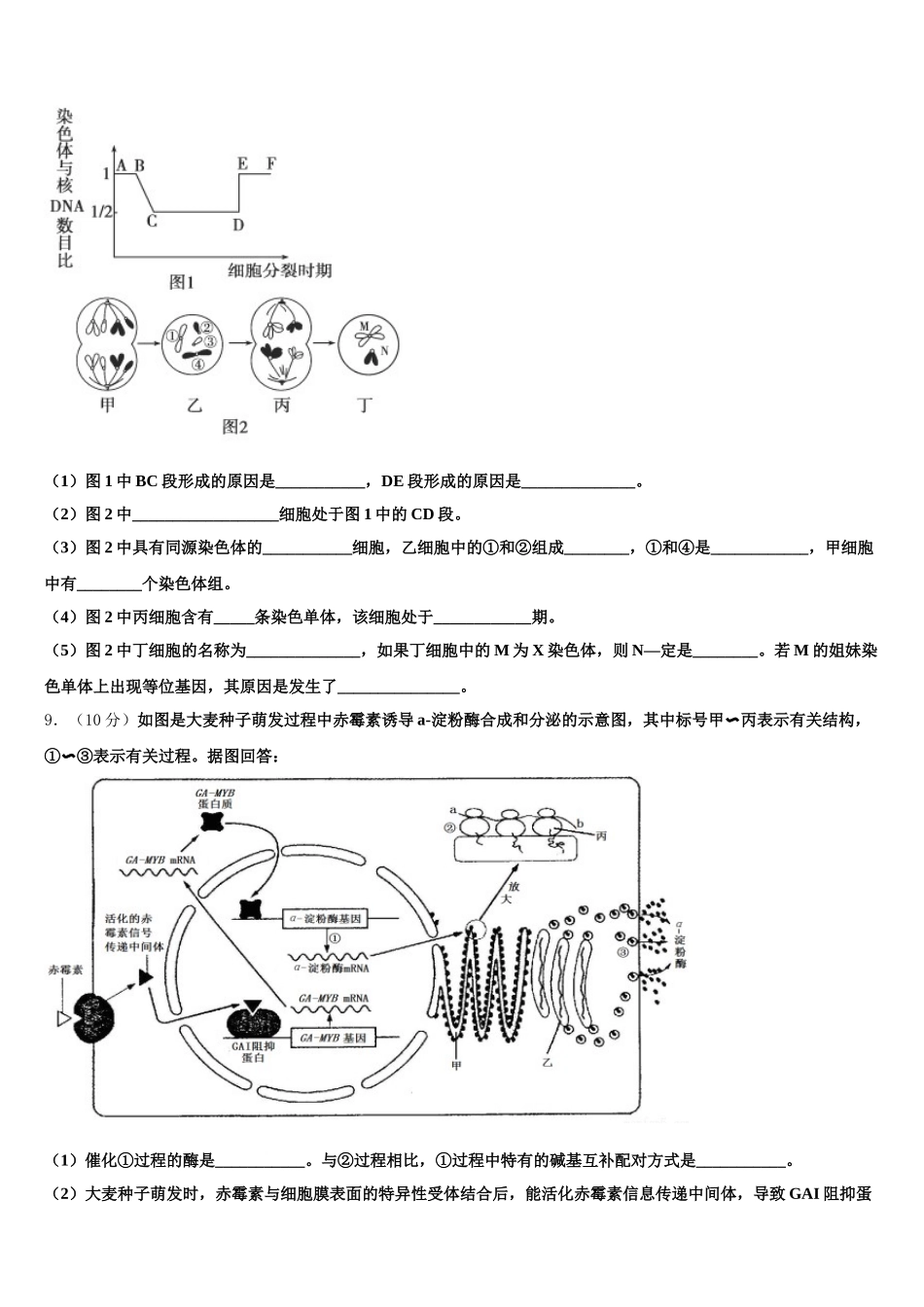 辽宁省辽河油田第二高级中学2025届生物高一下期末达标检测试题含解析_第3页