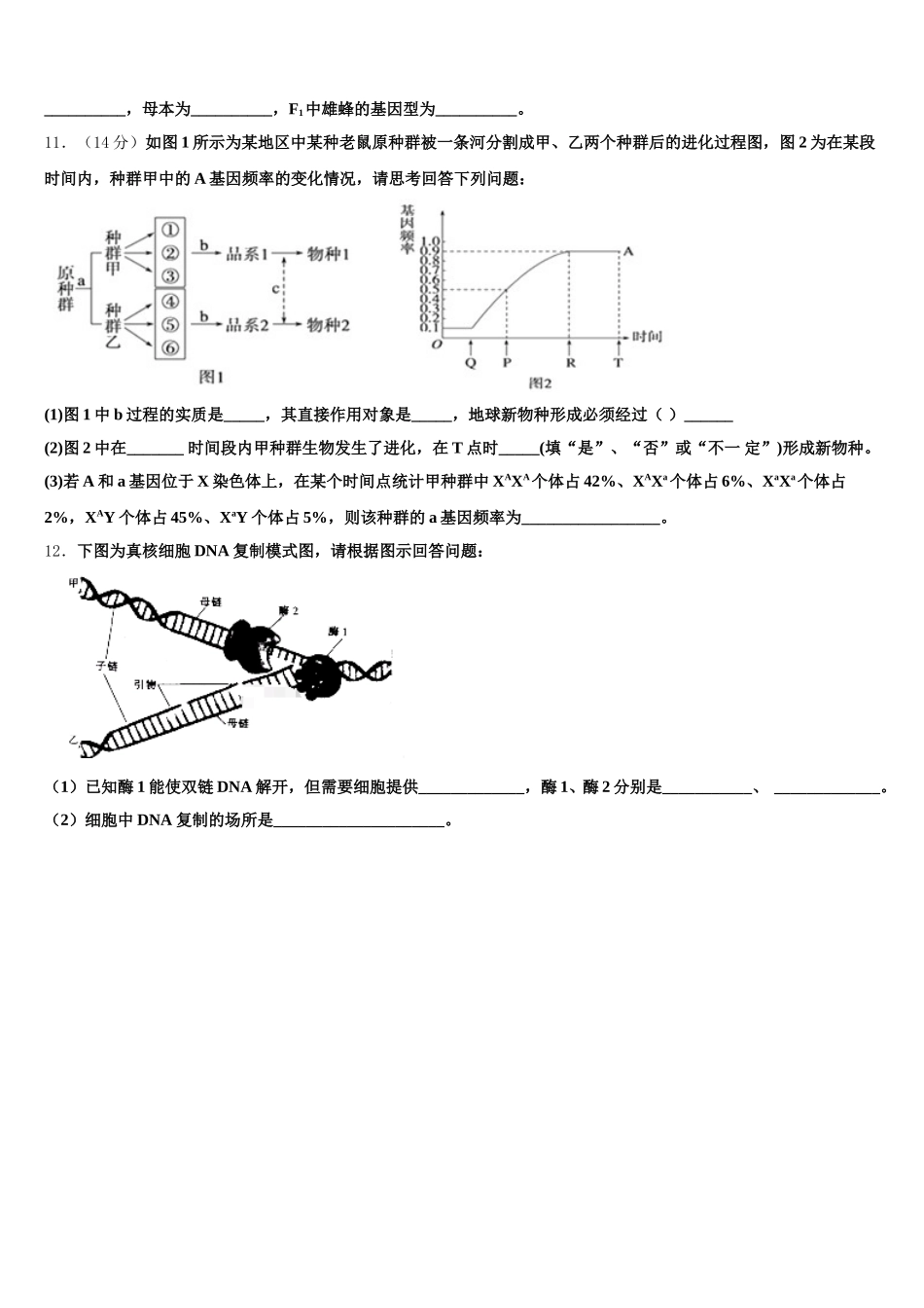 2024-2025学年辽宁沈阳市东北育才学校科学高中部生物高一第二学期期末达标测试试题含解析_第3页