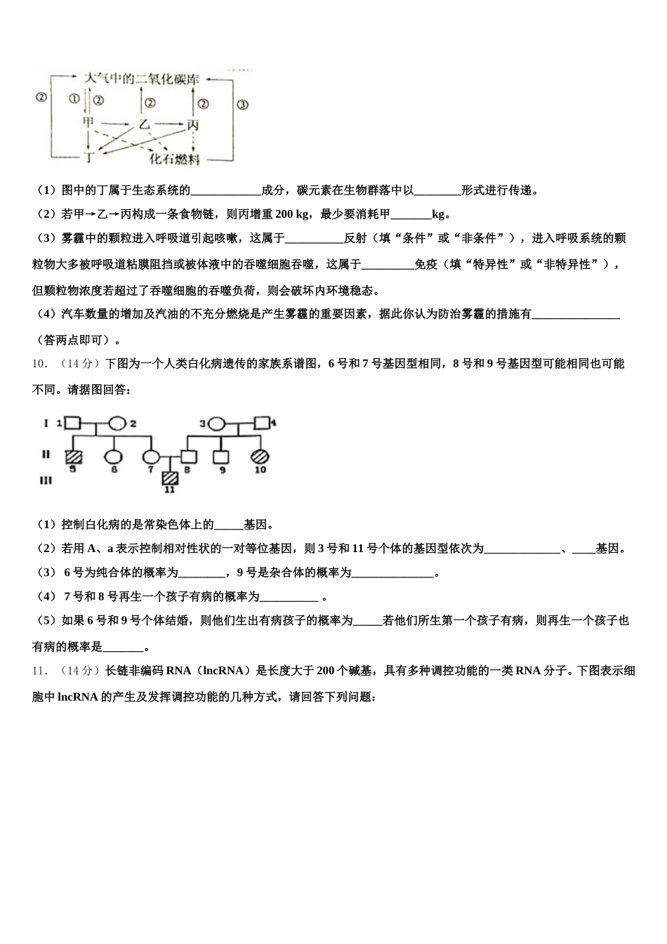 辽宁省葫芦岛市八中2025届生物高一第二学期期末复习检测试题含解析_第3页